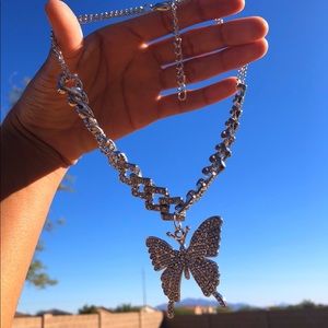 Butterfly Cuban Link Choker